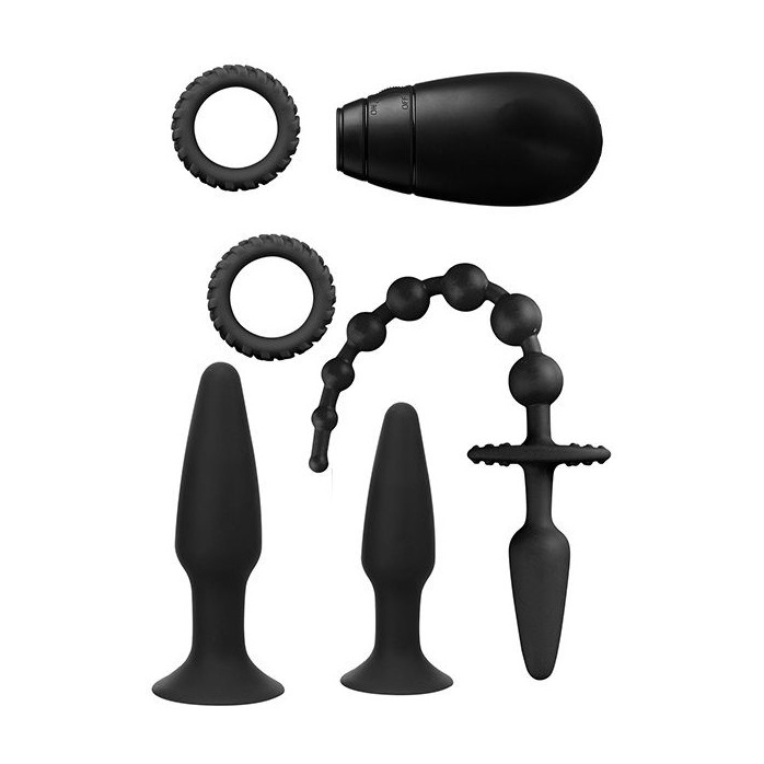 Подарочный набор для мужчин в чёрном цвете MENZSTUFF VIBRATING PLEASURE SET - MenzStuff