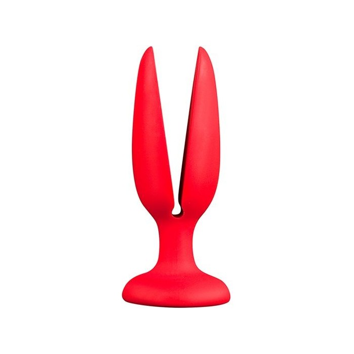 Красная пробка-бутон MENZSTUFF FLOWER BUTT PLUG 4INCH - 11 см - MenzStuff