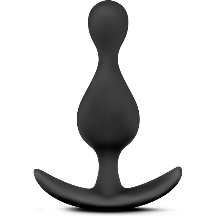 Чёрная фигурная анальная пробка Luxe Explore - 11,4 см - Luxe