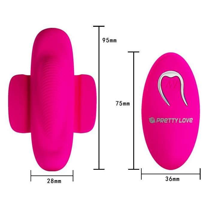 Розовый клиторальный вибратор для ношения в трусиках Fairy Boat II с пультом ДУ - Pretty Love. Фотография 5.