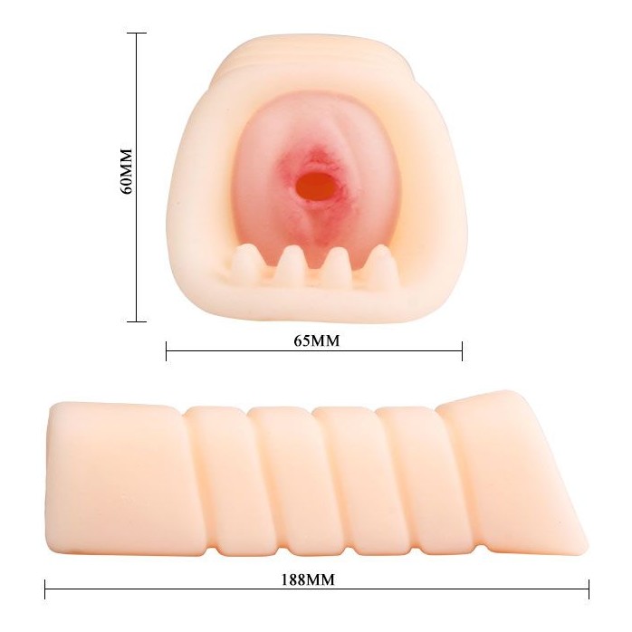 Мастурбатор-вагина с вибрацией и шипиками на входе. Фотография 3.
