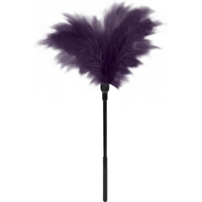 Пластиковая метелочка с фиолетовыми пёрышками Small Feather Tickler - 32 см - Guilty Pleasure