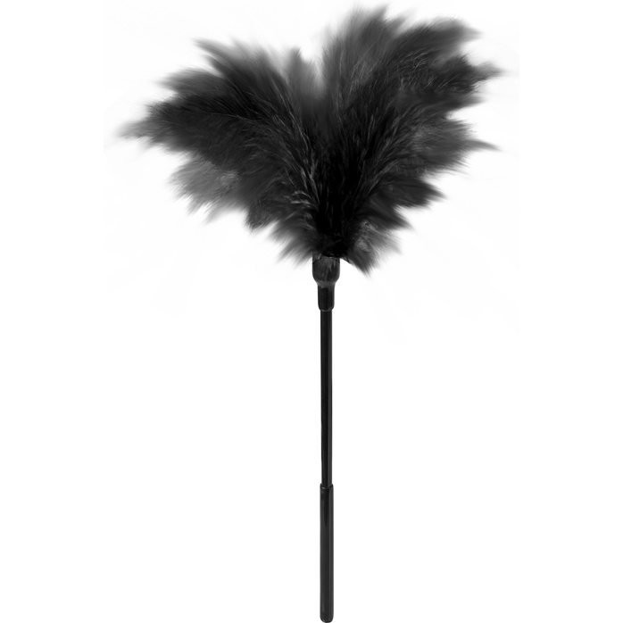 Пластиковая метелочка с чёрными пёрышками Small Feather Tickler - 32 см - Guilty Pleasure