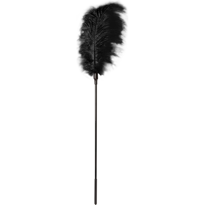 Стек с большим чёрным пером Large Feather Tickler - 65 см - Guilty Pleasure