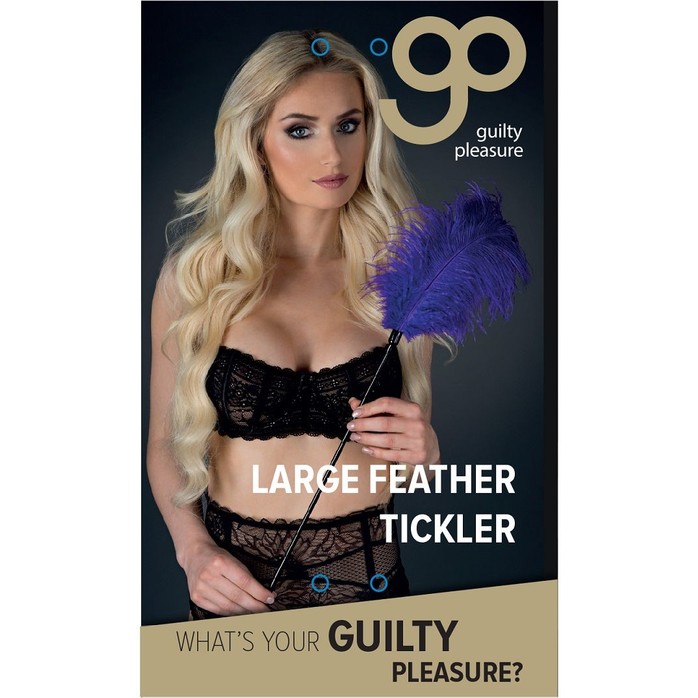 Стек с большим фиолетовым пером Large Feather Tickler - 65 см - Guilty Pleasure. Фотография 3.