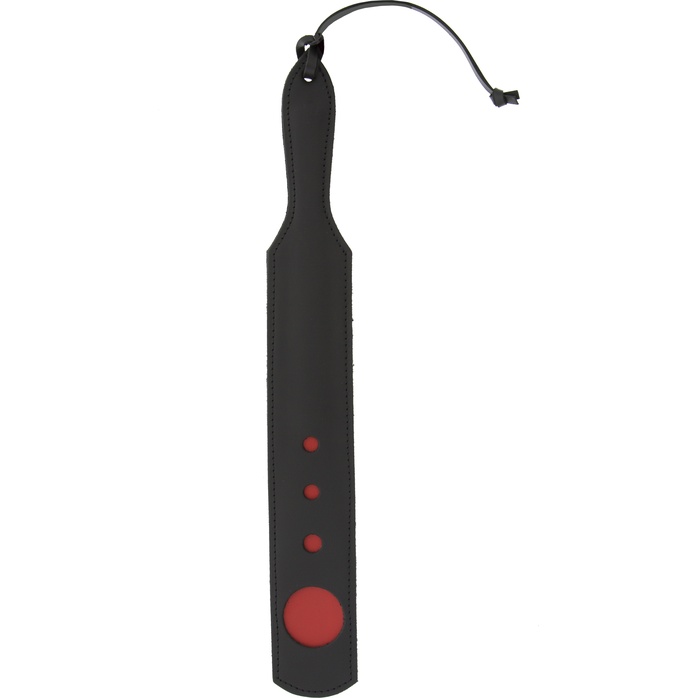 Чёрный пэддл с красным геометрическим узором O-Impression Paddle - 40 см - Guilty Pleasure