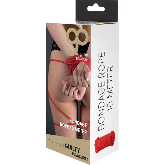 Красная хлопковая верёвка Bondage Rope 33 Feet - 10 м - Guilty Pleasure. Фотография 2.