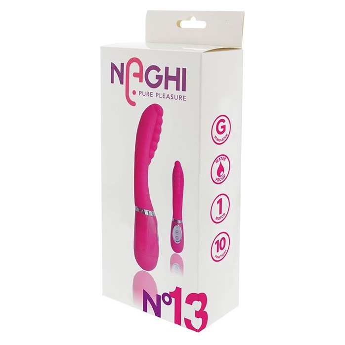 Розовый вибратор для G-стимуляции NAGHI NO.13 - 20 см - Naghi by Tonga. Фотография 2.