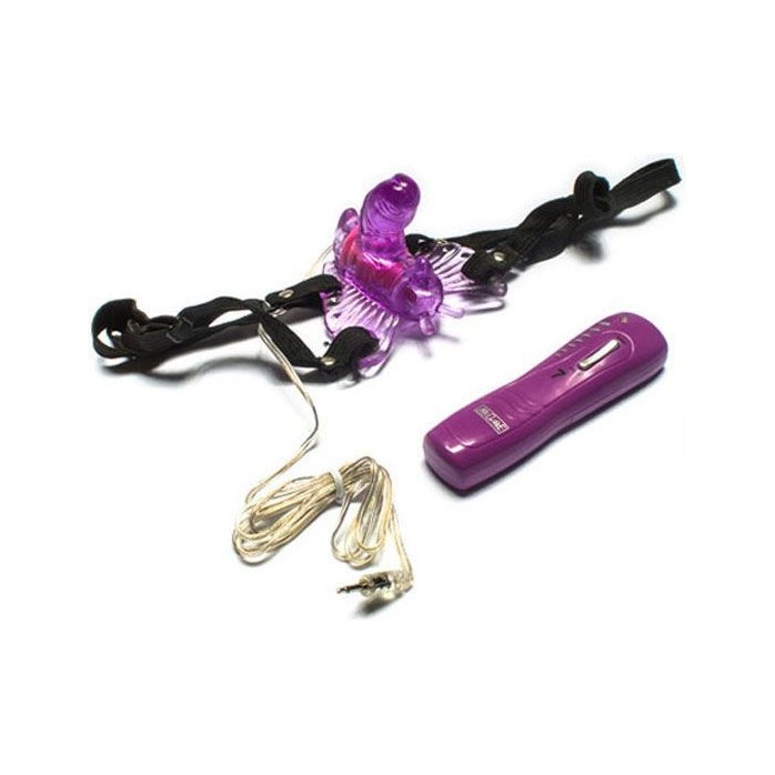 Фиолетовый клиторальный стимулятор-бабочка с 7 режимами вибрации. Фотография 2.
