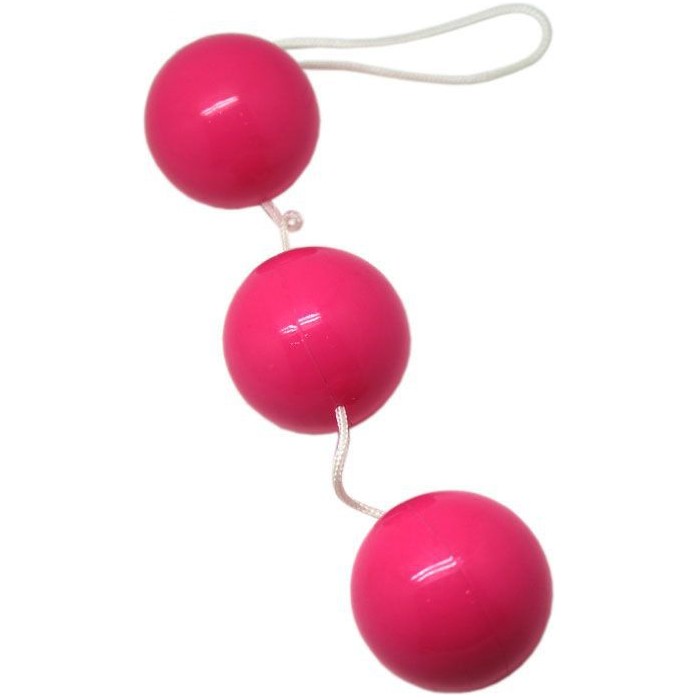 Розовые тройные вагинальные шарики. Фотография 3.
