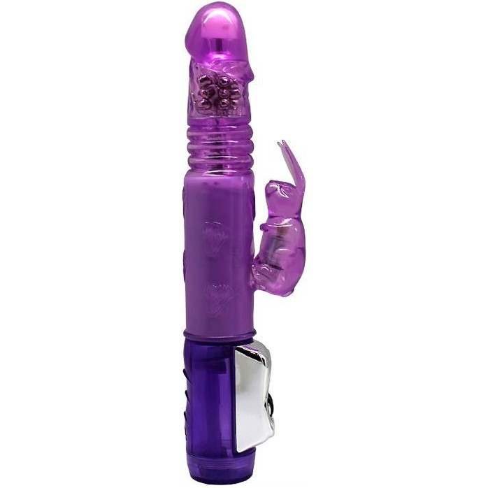 Фиолетовый вибратор с ротацией и функцией Up Down - 24 см. Фотография 3.