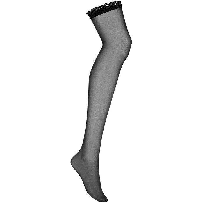 Чулки под пояс Slevika с узкой кружевной резинкой - Sexy. Фотография 3.