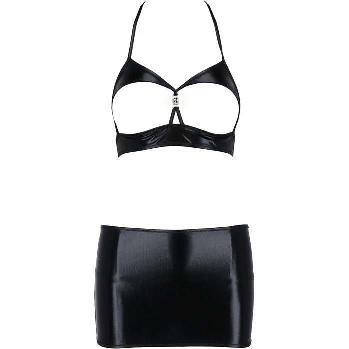 Пикантный комплект Vicky с открытой грудью и вырезом на попке. Фотография 3.