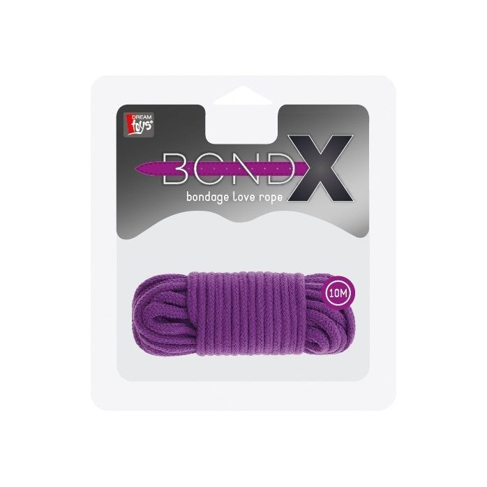 Фиолетовая хлопковая веревка BONDX LOVE ROPE 10M PURPLE - 10 м - BondX. Фотография 2.