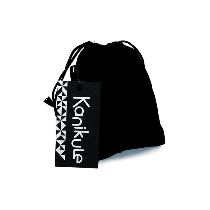 Серебристая алюминиевая анальная пробка с голубым кристаллом - 7 см - Kanikule anal plugs. Фотография 3.