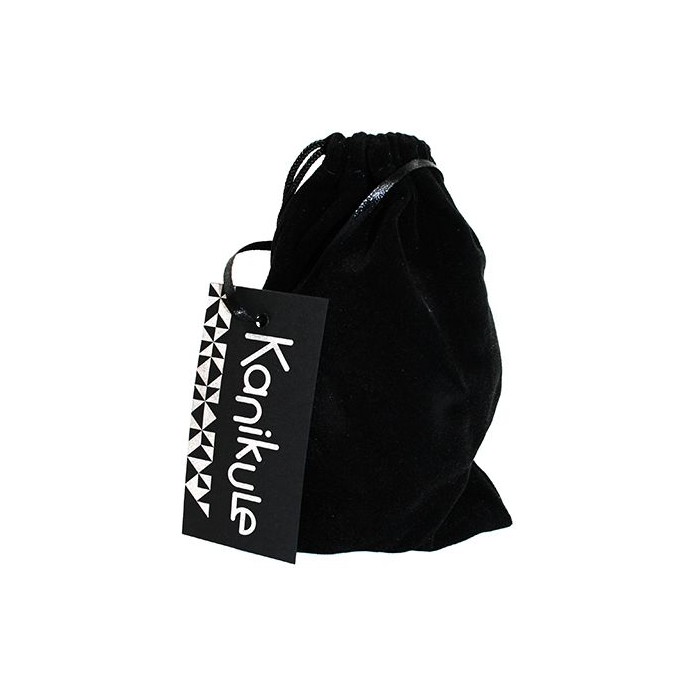 Серебристая алюминиевая анальная пробка с синим кристаллом - 8,4 см - Kanikule anal plugs. Фотография 3.