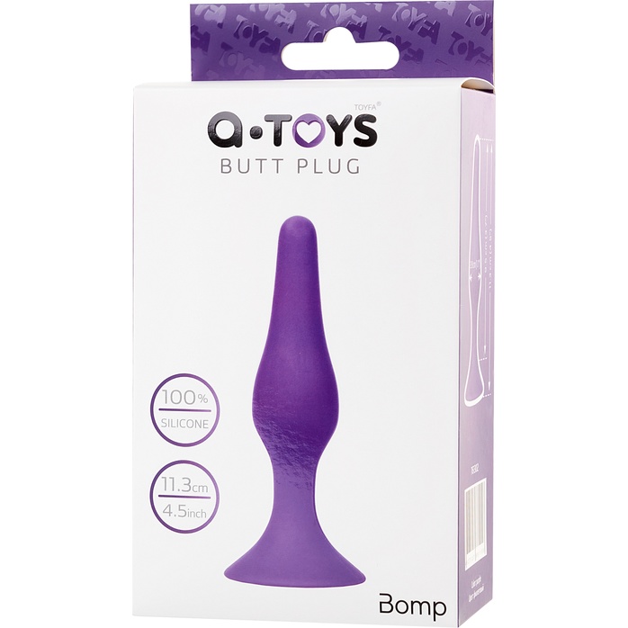 Фиолетовая анальная втулка Toyfa A-toys - 11,3 см. Фотография 5.