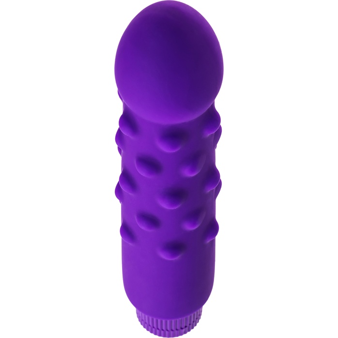 Фиолетовый вибратор с шишечками - 17 см. Фотография 3.