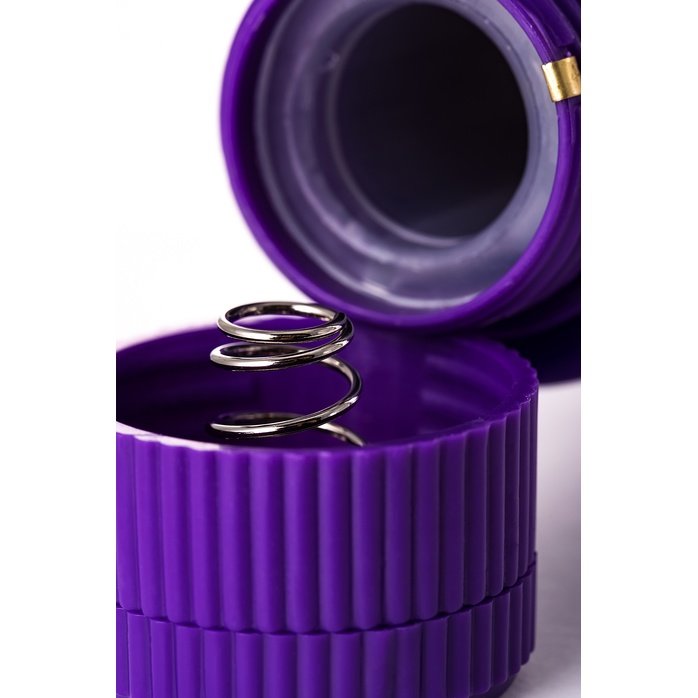 Фиолетовый вибратор с шишечками - 17 см. Фотография 8.