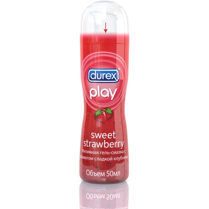 Интимная гель-смазка DUREX Play Sweet Strawberry с ароматом сладкой клубники - 50 мл