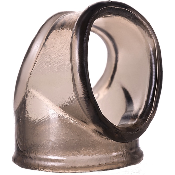 Дымчатое эрекционное кольцо с фиксацией мошонки - XLover. Фотография 4.