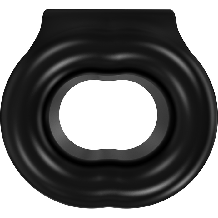 Чёрное эрекционное виброкольцо Stretch - Эрекционные кольца. Фотография 4.