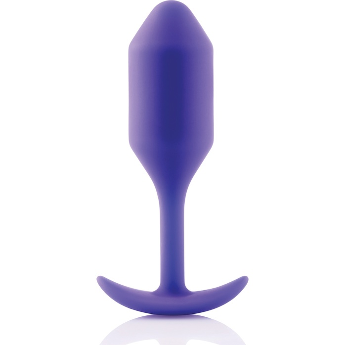 Фиолетовая пробка для ношения B-vibe Snug Plug 2 - 11,4 см. Фотография 2.