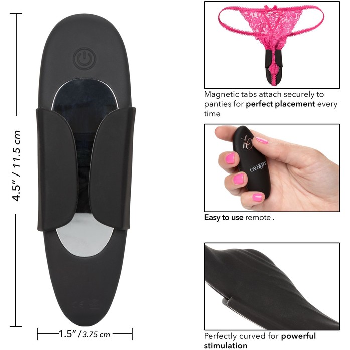 Чёрный вибростимулятор для ношения в трусиках Lock-N-Play Remote Panty Teaser. Фотография 7.