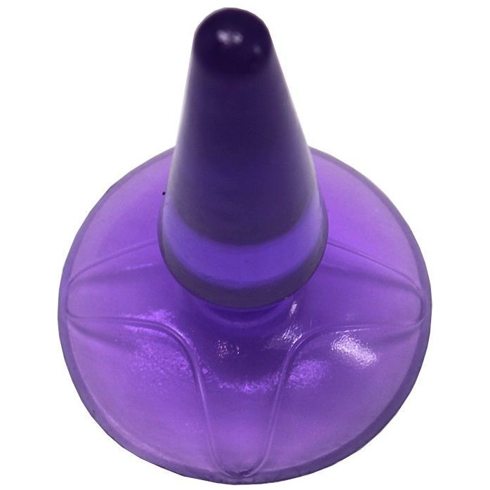 Фиолетовая анальная пробка Butt Plug на присоске - 11 см. Фотография 3.