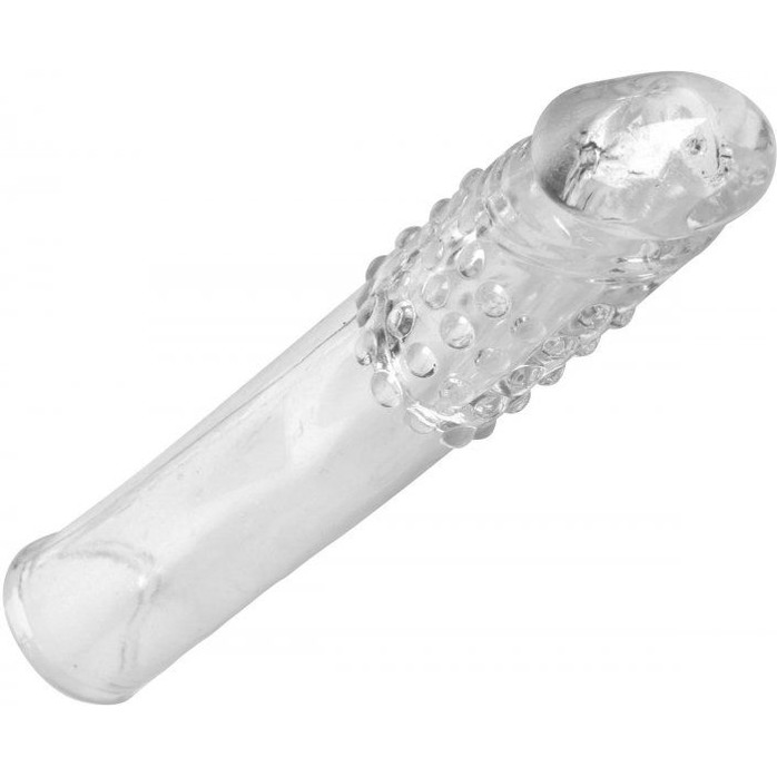 Удлиняющая насадкаThick Stick Clear Textured Penis Extender - 17,8 см - Frisky