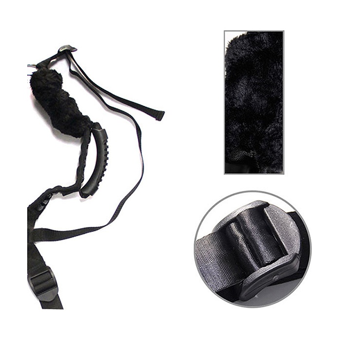 Чёрный бондажный комплект Romfun Sex Harness Bondage на сбруе. Фотография 3.