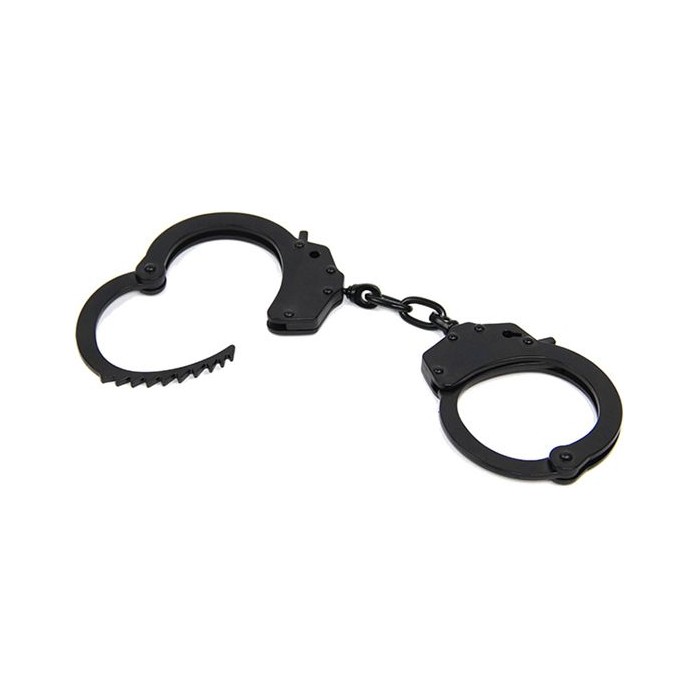 Чёрный металлические наручники Romfun. Фотография 2.