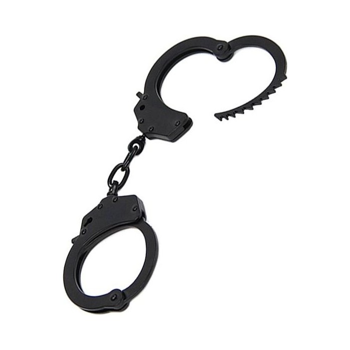 Чёрный металлические наручники Romfun