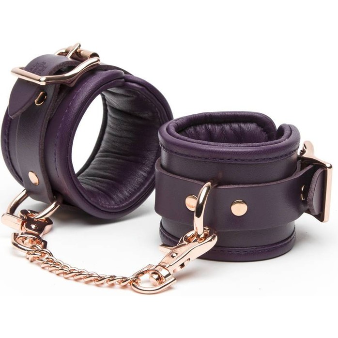 Фиолетовые наручники Cherished Collection Leather Wrist Cuffs - Fifty Shades Freed