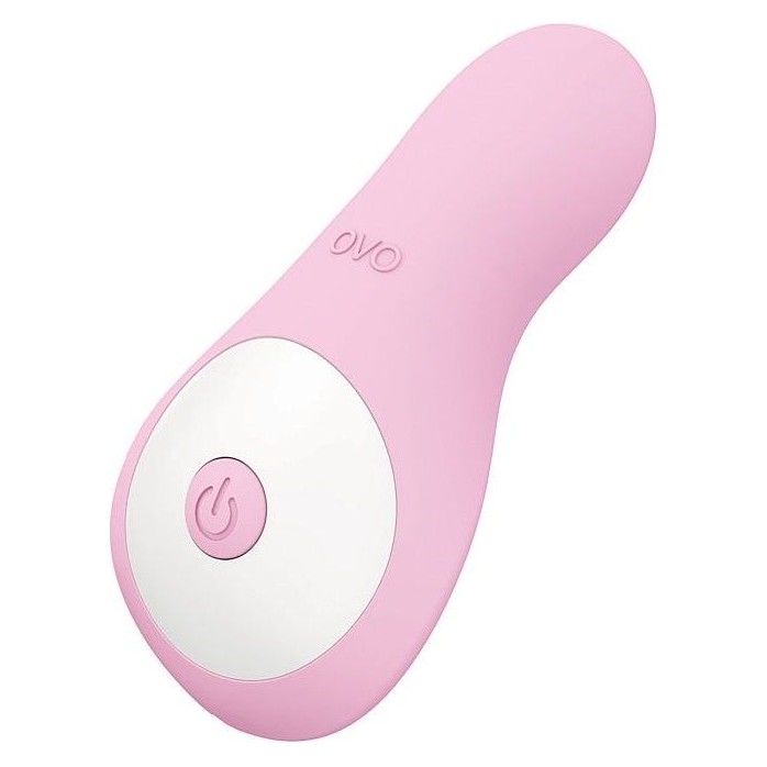 Нежно-розовый клиторальный стимулятор OVO S5