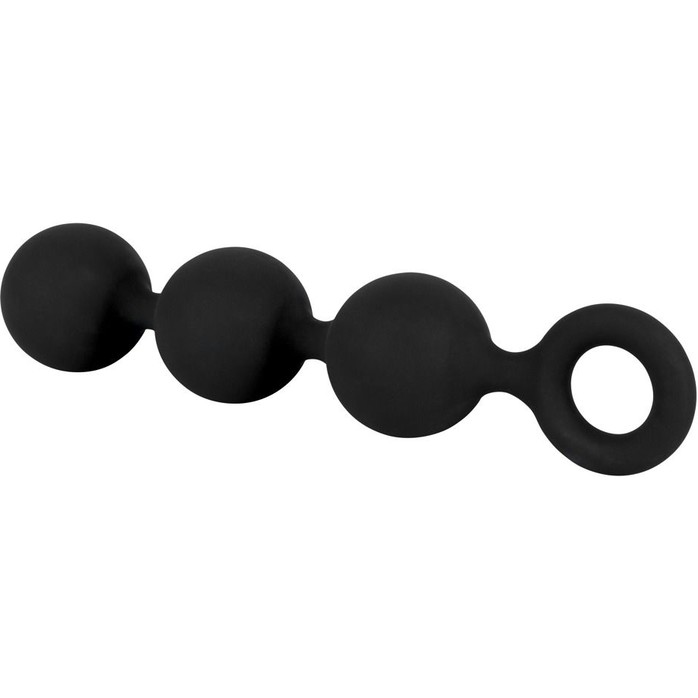 Чёрная анальная цепочка Lust Anal Beads - 19,5 см - Lust. Фотография 2.