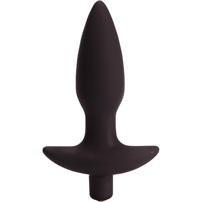 Чёрная анальная пробка с вибрацией Vibrating Butt Plug - 14,5 см