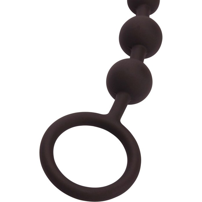 Чёрная анальная цепочка Anal Beads - 20,5 см. Фотография 2.