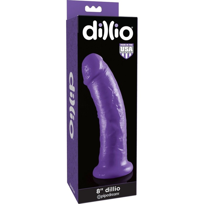 Фиолетовый фаллоимитатор с присоской 8 Dillio - 21,6 см - Dillio. Фотография 4.