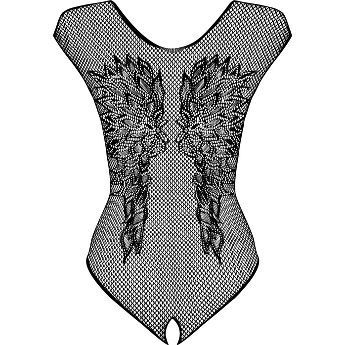 Боди из сетки с рисунком в виде крыльев на спинке - Spicy. Фотография 4.