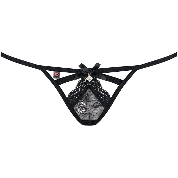 Аккуратные трусики-стринги с цветочным узором - Sexy. Фотография 3.