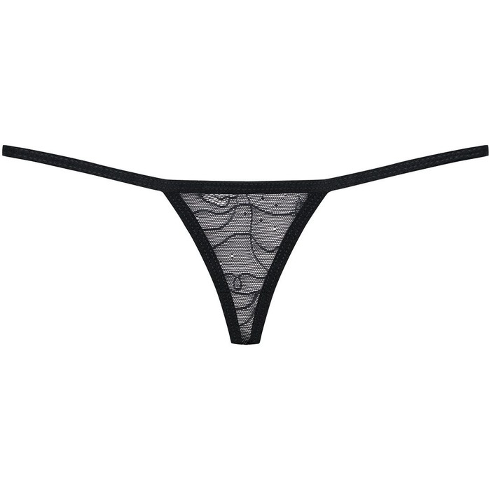 Аккуратные трусики-стринги с цветочным узором - Sexy. Фотография 4.