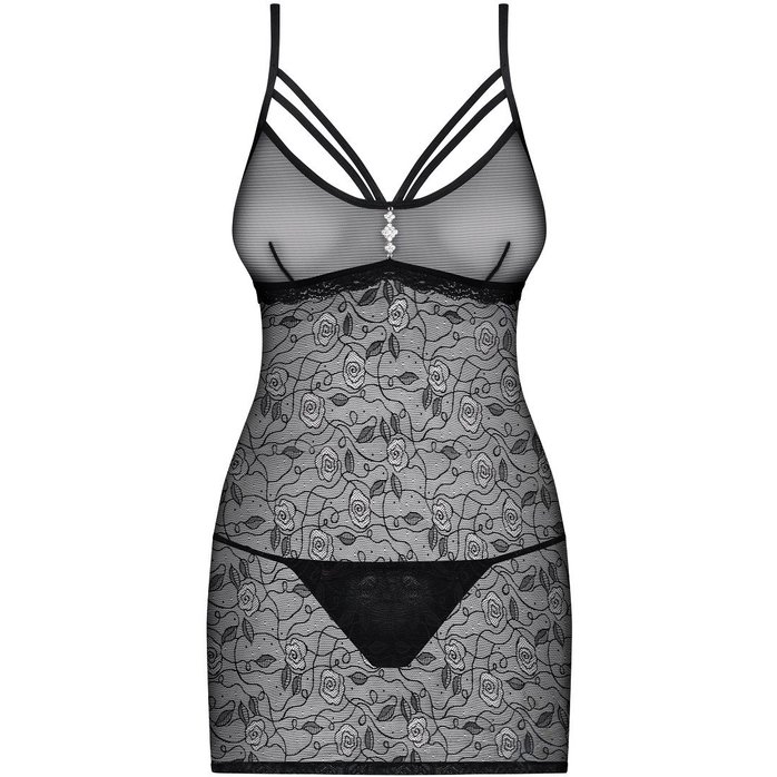 Элегантная полупрозрачная сорочка с приталенным силуэтом - Sexy. Фотография 3.