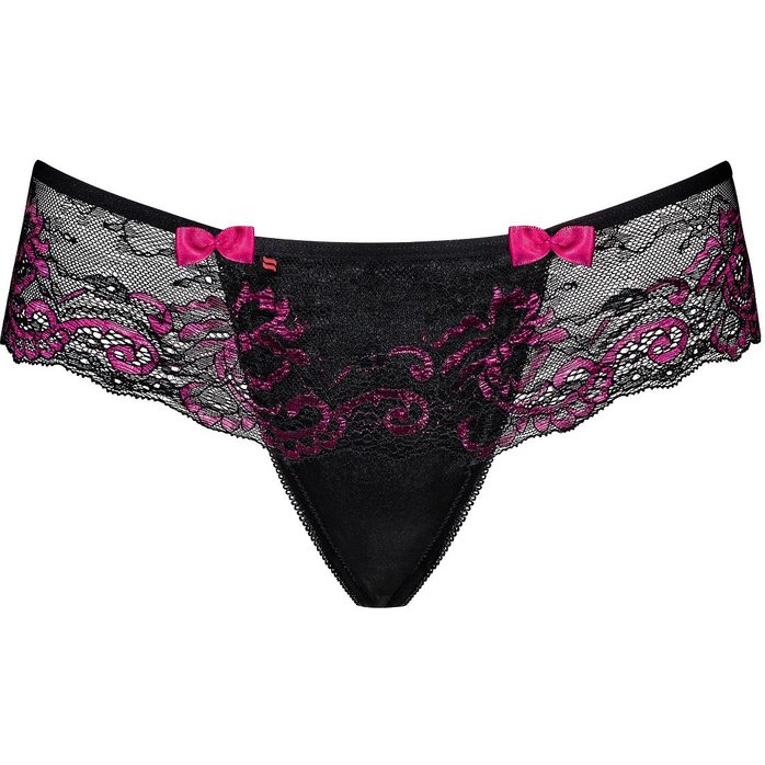 Трусики-стринги Amarone с широким кружевным двухцветным поясом - Sexy. Фотография 3.