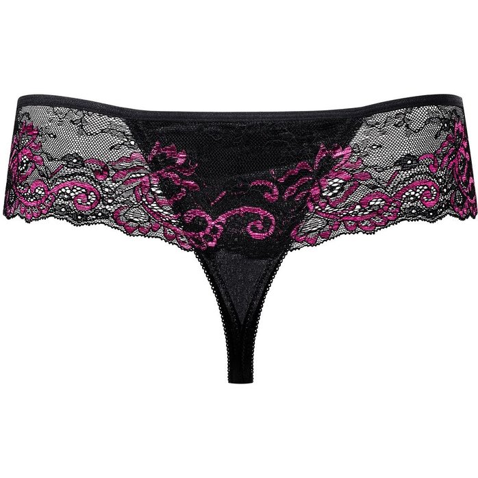 Трусики-стринги Amarone с широким кружевным двухцветным поясом - Sexy. Фотография 4.