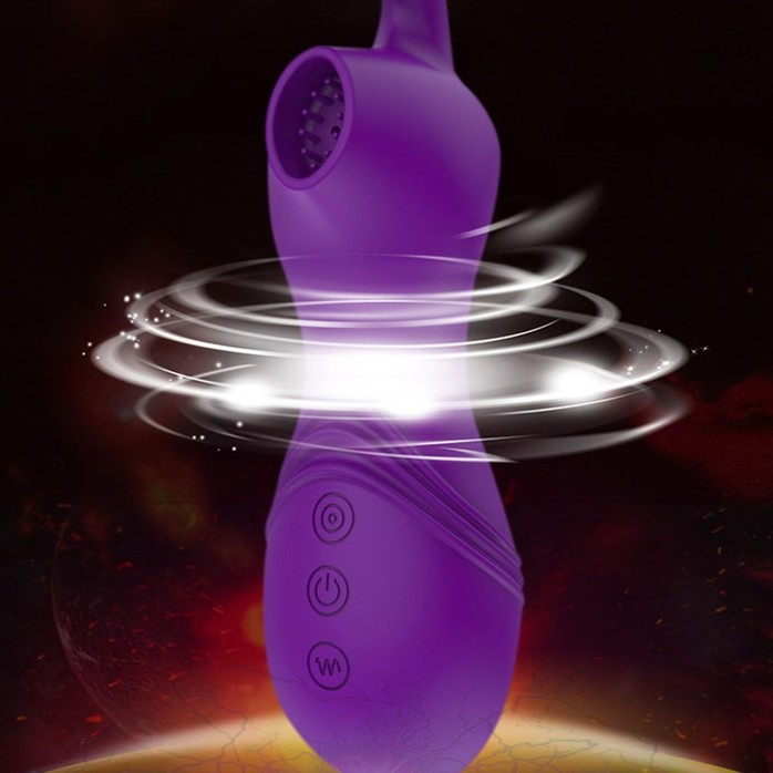Фиолетовый вакуумный бесконтактный стимулятор-вибратор Venera. Фотография 3.