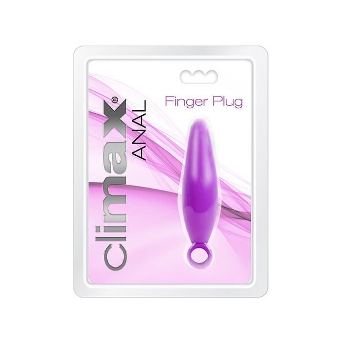 Фиолетовая анальная пробка Climax Anal Finger Plug - 10,5 см - Climax. Фотография 2.