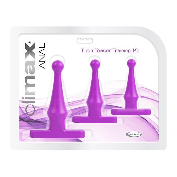 Набор фиолетовых анальных стимуляторов Climax Anal Tush Teaser Training Kit - Climax. Фотография 5.