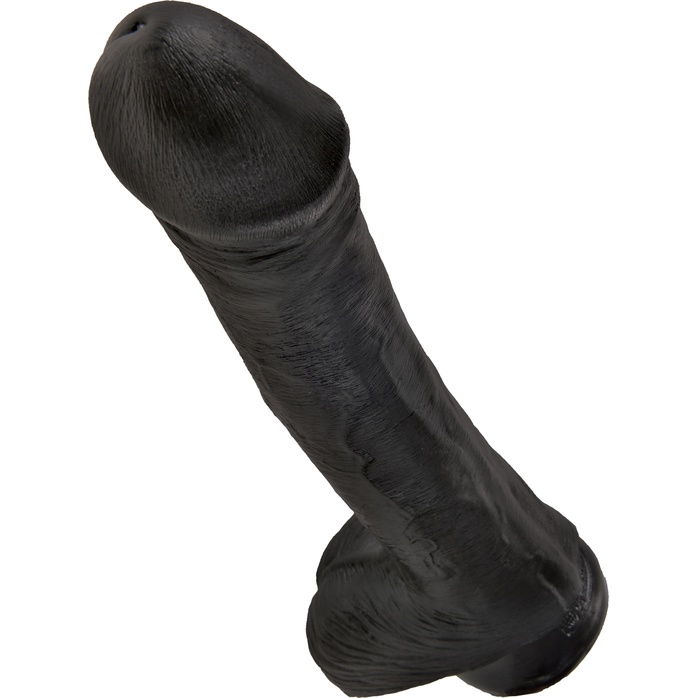 Чёрный фаллоимитатор на присоске 13 Cock with Balls - 35,6 см - King Cock. Фотография 3.
