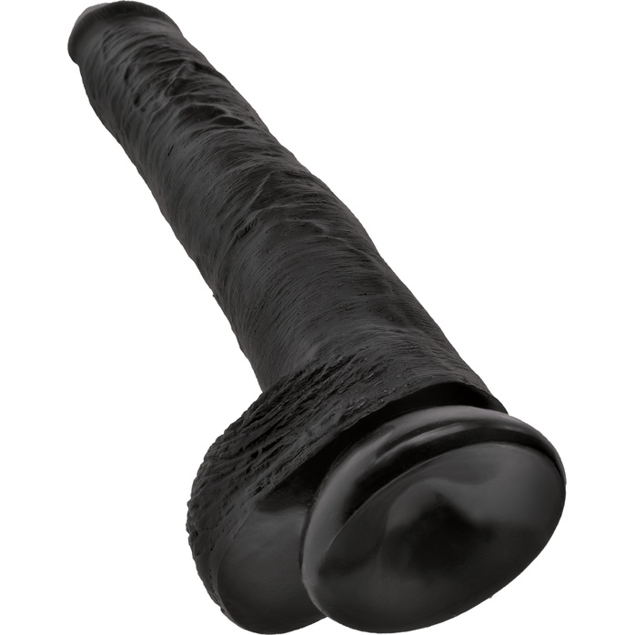 Чёрный фаллоимитатор-гигант 14 Cock with Balls - 37,5 см - King Cock. Фотография 4.